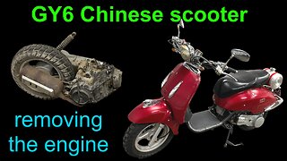 Engine removal and installation on a GY6 150cc Chinese scooter