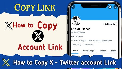How To Copy X - Twitter Account Link | Copy X Account Link | Mj Tuber | How to Copy X - Profile Link
