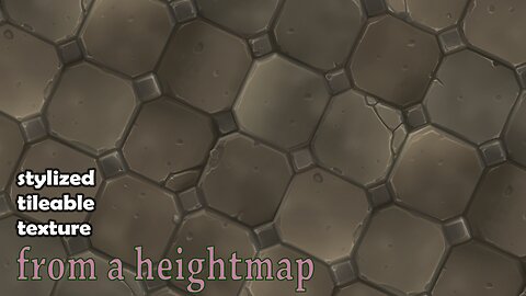 Tileable stylized texture sculpting with heightmaps (Zbrush)