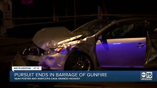Maricopa PD officers exchange gunfire after pursuit and crash