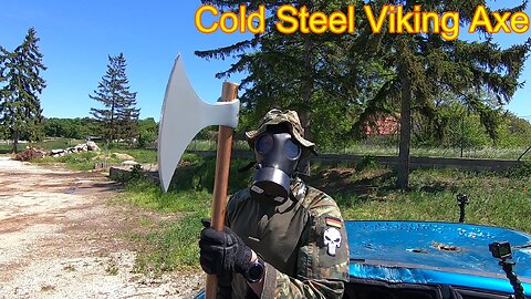 COLD STEEL VIKING AXE - BATTLEAXE DESTRUCTION TEST - UNTIL IT BREAKS