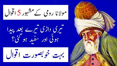 Maulana Rumi Quotes In Urdu | Best Aqwal Of Maulana Rumi | Rumi Quotes