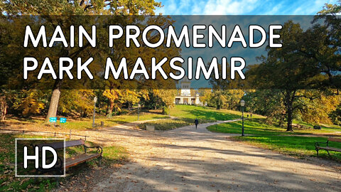 A Walk in Park Maksimir (Pt. 1): Main Promenade - Zagreb, Croatia - HD