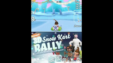 Mode 7 Graphics for Nicktoons 3D Snow Kart Rally #shorts #nickelodeon #christmas #kartracing