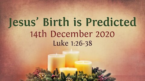 Jesus' Birth is Predicted - Advent Devotional 14th December '20
