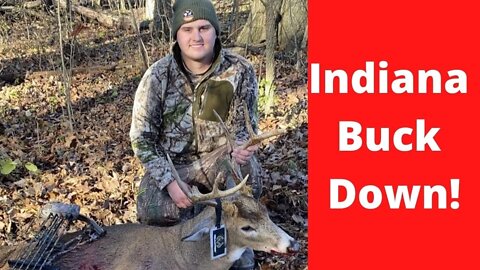 Bow Hunting Indiana BUCK DOWN!