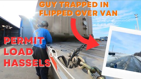 Impossible Crane Appt. Helped Man Stuck In Flipped Over Van! 😨
