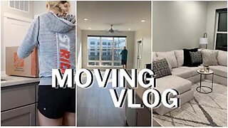 MOVING VLOG: my new apartment, empty apartment tour, essentials, + grocery haul