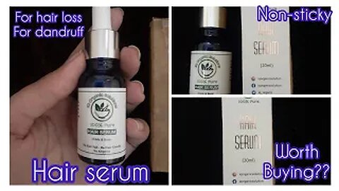 iq organic solution hair serum review | best hair serum for hair loss or dandruff | non-sticky serum