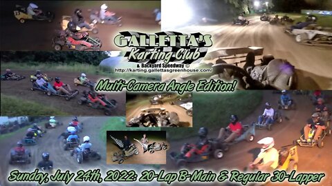 2022/7/24 - Galletta's Karting Club Week 3: Newcomers 20 & Regulars 30 [Tower+back+helmet cams] HD
