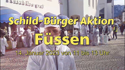 Schild-Bürger Aktion in Füssen am 14.01.2023