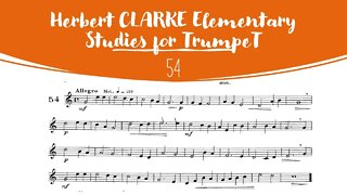 [TRUMPET METHOD] CLARKE Elementary Studies for Trumpet 54