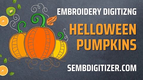 Helloween pumpkins applique embroidery design #embroiderydigitizing #hoodies #stitch #embroiderywork