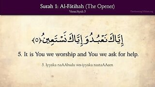 English Quran | Chapter 1 | Surah Al-Fatihah ( The Opener )
