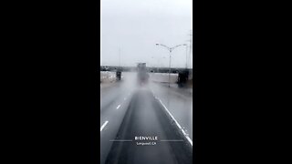 Truck Hits Bridge In Quebec