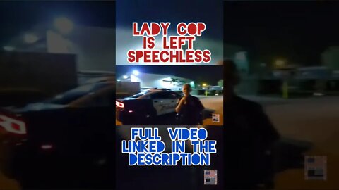 LADY COP Left SPEECHLESS By Response. #Shorts