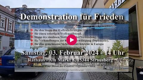 03.02.2024 - Demo für Frieden und Freiheit in Strausberg - Brandenburg