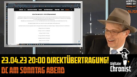 Aufzeichnung vom 23.04.23 Direktübertragung! DC am Sonntag Abend