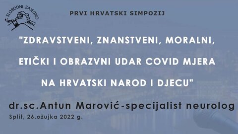 Izlaganje - dr. sc. Antun Marović - specijalist neurolog