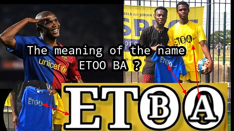 the reason why he is the African most talented football kid in Ghana, explains the meaning of etoo b