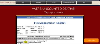 VAERS Exposed With Hundreds and Hundreds of UNCOUNTED DEATHS!