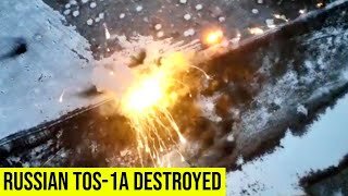 Ukrainian 72nd Brigade destroyed Russian TOS-1A Solntsepyok near Vuhledar.