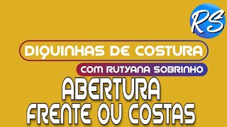 Abertura no Centro (Frente) ou [Costas] - DEP 147