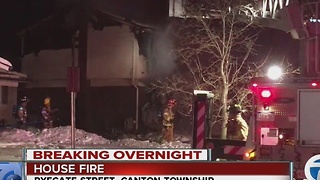 Woman and kids escape massive house fire in Canton