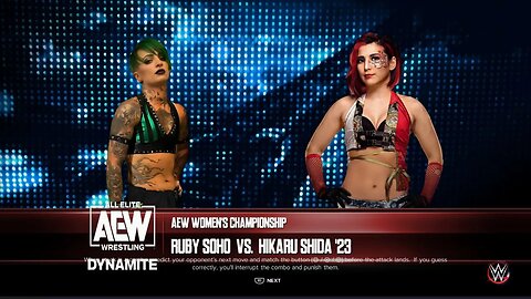 AEW Dynamite Hikaru Shida vs Ruby Soho for the AEW Women’s Championship