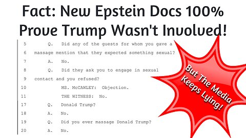 Despicable: Media Lies About Epstein Docs To Smear Trump