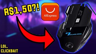 O MOUSE DE R$ 1,50 (Funciona?) - Unboxing