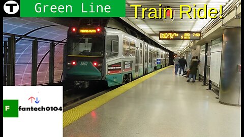 Riding the MBTA T System Green Line from North Station to Government Center