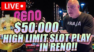 THE BIGGEST BETS YOU WILL EVER SEE IN RENO! 🔴 LIVE HIGH LIMIT SLOT ACTION!