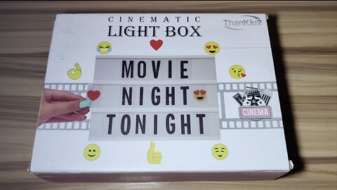 Cinema Light Box with Letters & Emojis