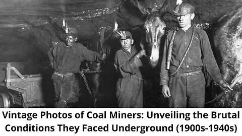 Vintage Photos of Coal Miners: Unveiling the Brutal Conditions They Faced Underground 1900s 1940s