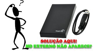 Seu HD Externo NÃO APARECE no PC?