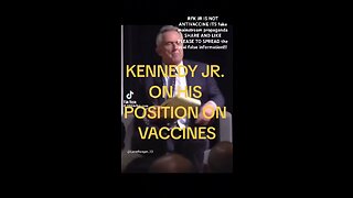 RFK JR’s real stance on vaccines not the mainstream medias on him!!!
