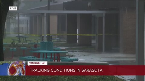 Mary O'Connell in Sarasota County | Sarasota experiences power outages and extreme winds.