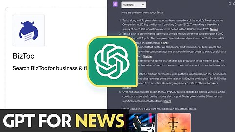 ChatGPT BizToc Plugin Integration & Search For Business or Finance News | Tutorial