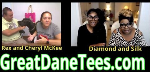 Diamond and Silk talk to Great Dane Tees Owner's about the mission to rescue Great Danes