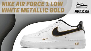 Nike Air Force 1 LV8 White Metallic Gold (GS) - DM3322-100 - @SneakersADM