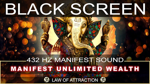 🌙 Manifest Unlimited Wealth Into Your Life While Sleeping ⎮ Black Screen Sleep Music