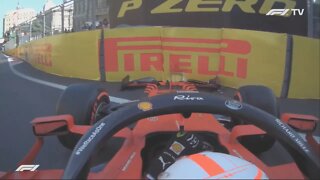 Charles Leclerc (Onboard Ferrari SF21) Hits The Wall Again FP2 Baku | Azerbaijan GP 2021