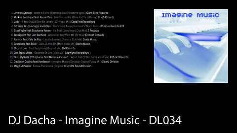 DJ Dacha - Imagine Music - DL034 (Deep Jazzy Soulful House DJ Mix)
