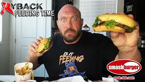 Ryback Feeding Time: Smash Burger Black Bean Burgers with Garlic Rosemary Fries Review
