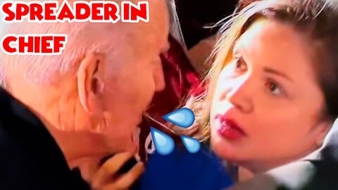 Joe Biden Spits On A Woman At Rally & Probably Gives Her AIDS