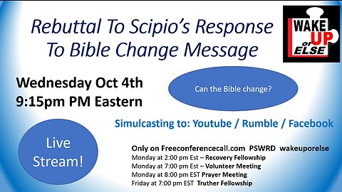 Rebuttal To Scipio’s Response To Bible Change Message