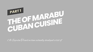 The Of Marabu Cuban Cuisine