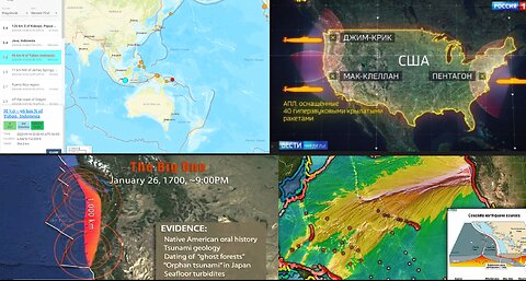 7.0 QUAKE HITS INDONESIA*CASCADIA MEGA QUAKE CLOSE?*DID RUSSIA PLANT 'MOLE BOMBS OFF USA WEST COAST?