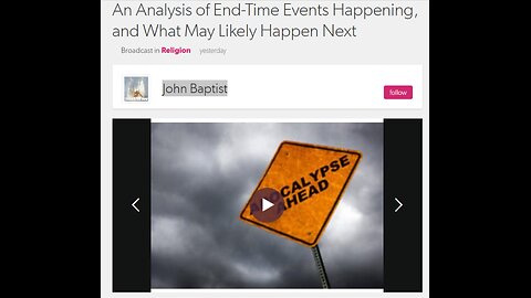 "An Analysis of End-Time Events Happening, and What May Likely Happen Next"